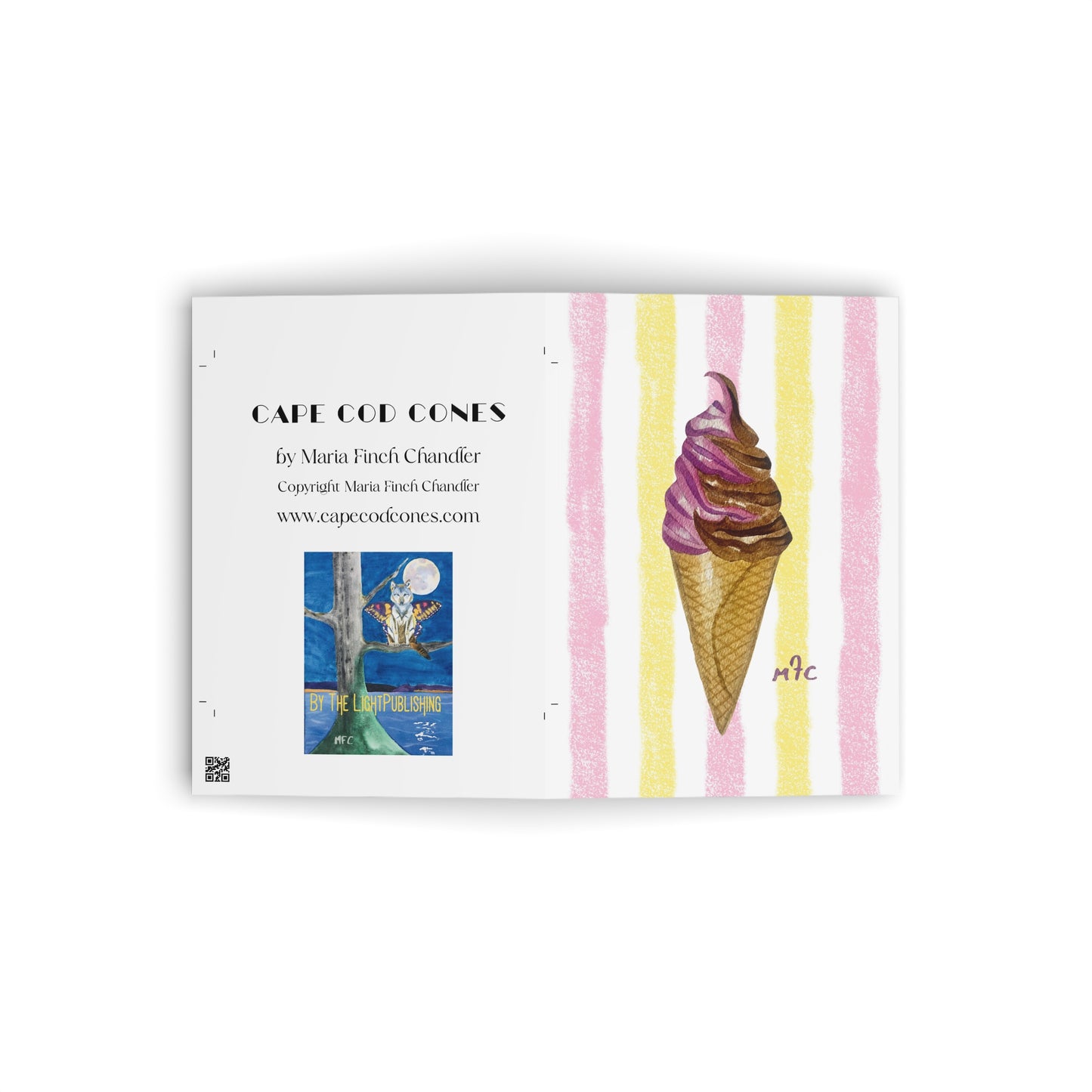 Whimsical Sweet Dreams Ice Cream Lovers Greeting Card - Ice Cream Cone Greeting Cards for Fun Celebrations, Birthday Wishes, Summer Invites, Sweet Treats, Personalized Notes, Party Invites, Ice Cream Lover Gifts