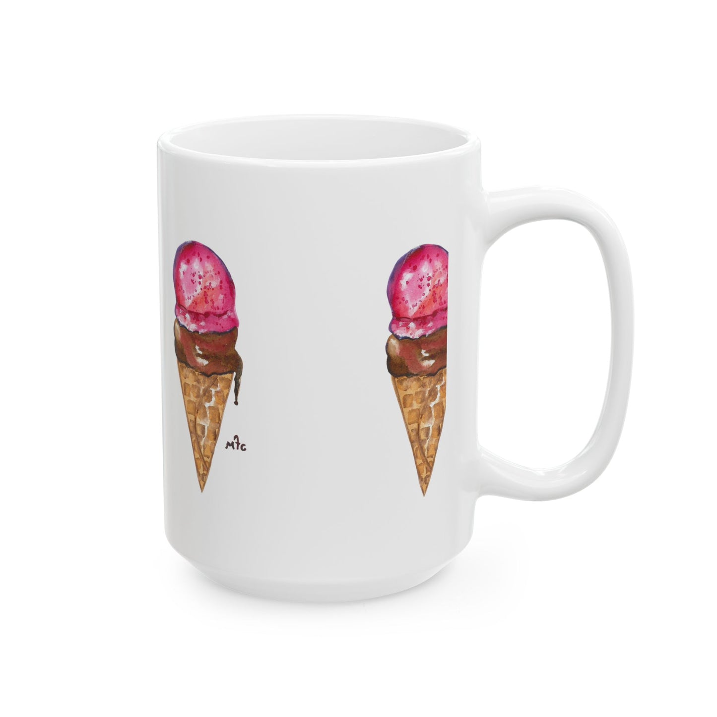 Good To The Last Drip Ice Cream Lovers Ceramic Coffee Mug - Perfect for Ice Cream Lovers, Gift for Christmas and Birthdays, Summer Vibes, Cute Kitchen Decor, Fun for Parties (11oz, 15 oz)