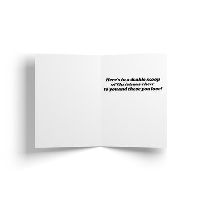 Merry & Bright Whimsical Ice Cream Cone Christmas Greeting Card - Colorful Ice Cream Greeting Cards, Fun Christmas cards, Thank You Cards, Handmade Greeting Cards, Party Invites, Ice Cream Lover Gift