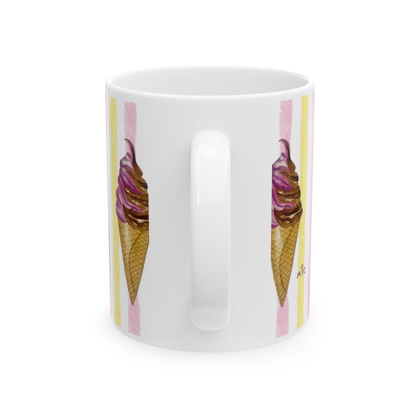 Whimsical Sweet Dreams Ice Cream Lovers Ceramic Coffee Mug - Perfect for Ice Cream Lovers, Gift for Christmas and Birthdays, Summer Vibes, Cute Kitchen Decor, Fun for Parties (11oz, 15oz)