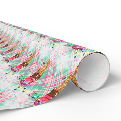 Merry & Bright Whimsical Ice Cream Cone Christmas Wrapping Paper