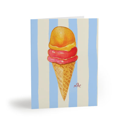 Ice Cream Cone Greeting Cards — Blank Note Cards (8/16/24)