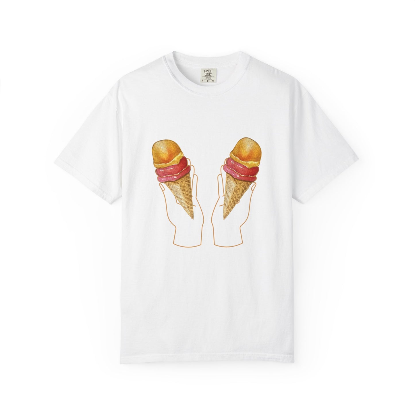 Ice Cream in Each Hand T-Shirt — "A balanced diet is an ice cream in each hand" Graphic Tee