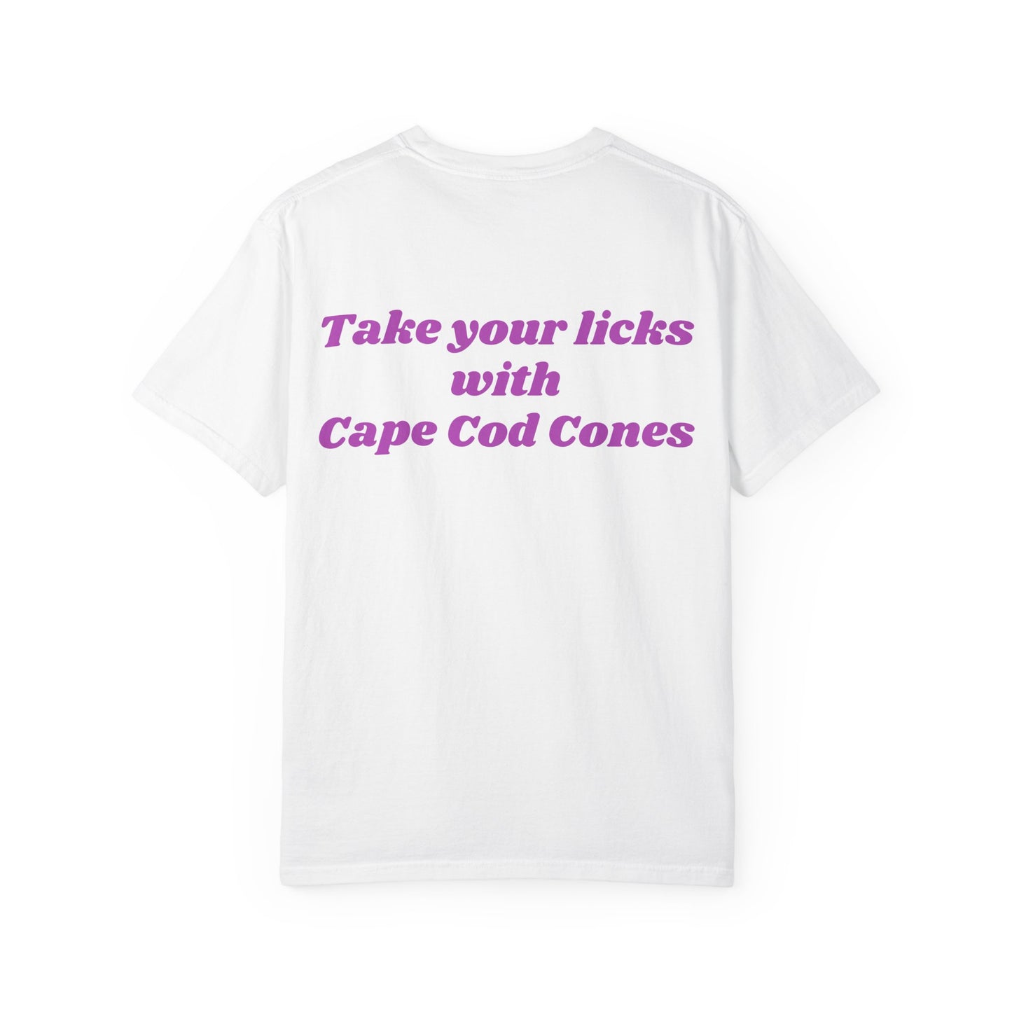 Ice Cream Cone T-Shirt — "Take Your Licks with Cape Cod Cones" Graphic Tee