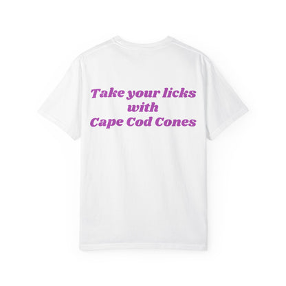 Ice Cream Cone T-Shirt — "Take Your Licks with Cape Cod Cones" Graphic Tee