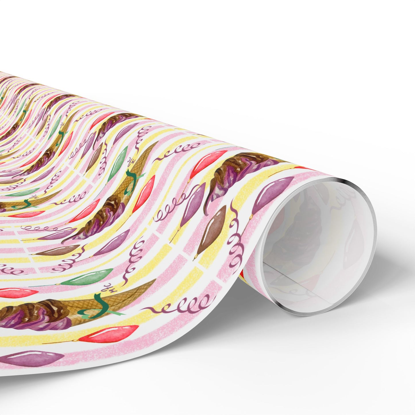 Vintage-Style Ice Cream Cone Christmas Wrapping Paper