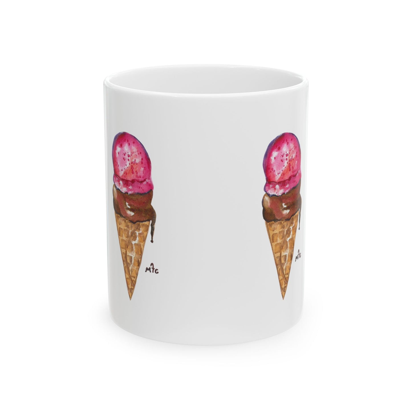 Good To The Last Drip Ice Cream Lovers Ceramic Coffee Mug - Perfect for Ice Cream Lovers, Gift for Christmas and Birthdays, Summer Vibes, Cute Kitchen Decor, Fun for Parties (11oz, 15 oz)