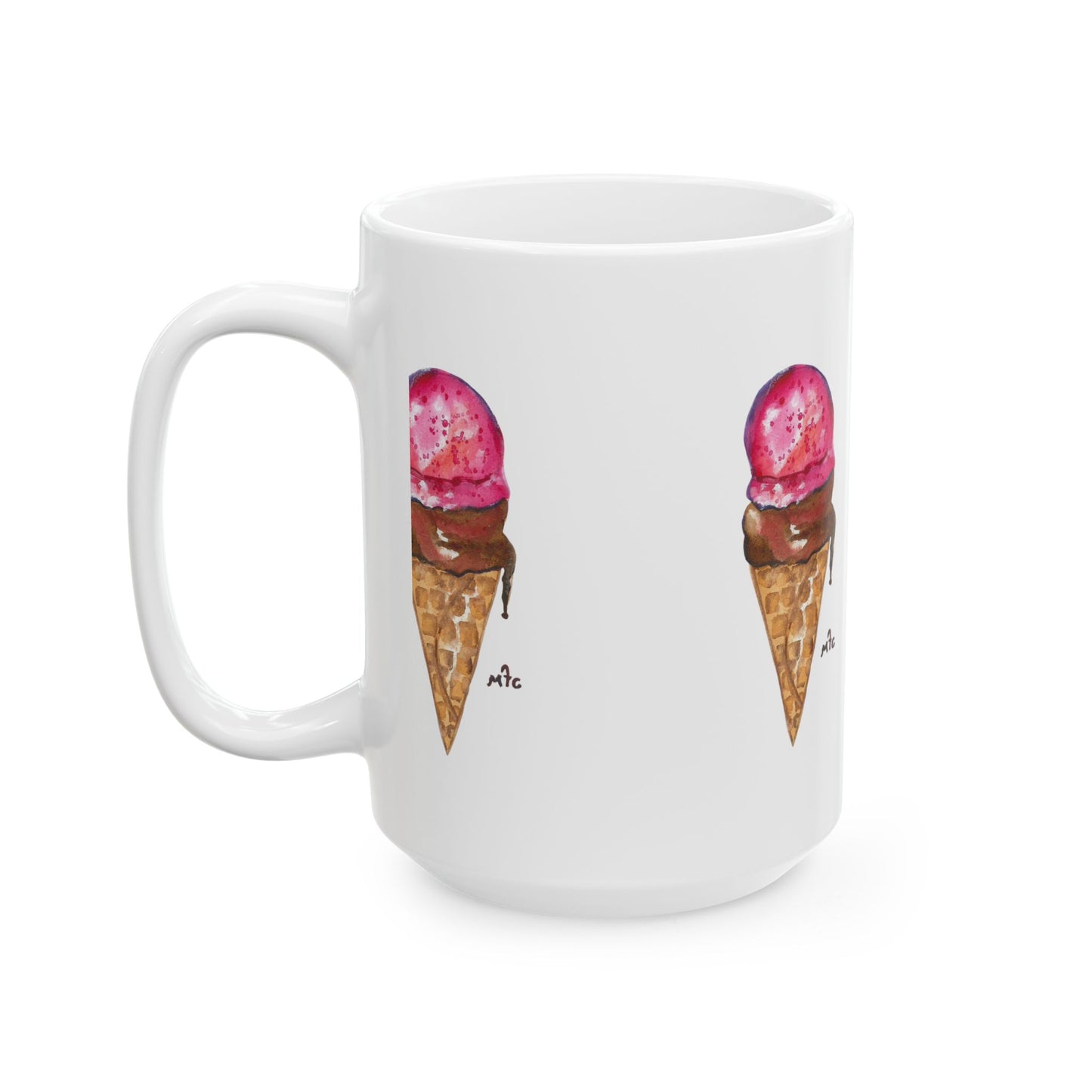 Good To The Last Drip Ice Cream Lovers Ceramic Coffee Mug - Perfect for Ice Cream Lovers, Gift for Christmas and Birthdays, Summer Vibes, Cute Kitchen Decor, Fun for Parties (11oz, 15 oz)