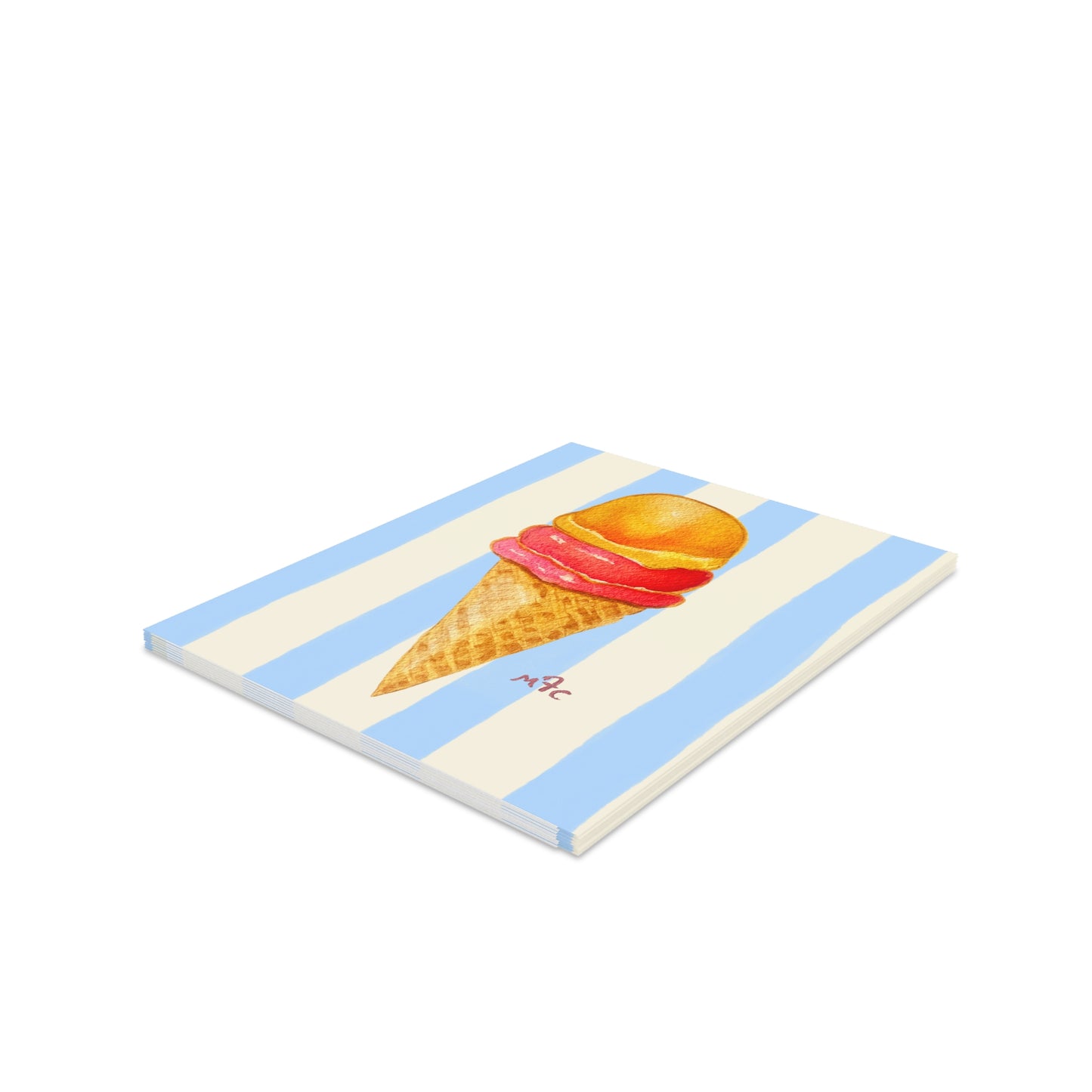 Ice Cream Cone Greeting Cards — Blank Note Cards (8/16/24)