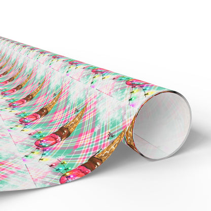 Merry & Bright Whimsical Ice Cream Cone Christmas Wrapping Paper