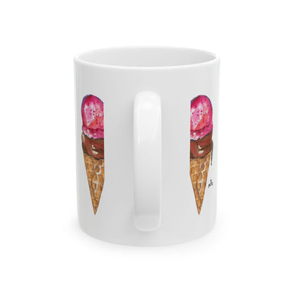 Good To The Last Drip Ice Cream Lovers Ceramic Coffee Mug - Perfect for Ice Cream Lovers, Gift for Christmas and Birthdays, Summer Vibes, Cute Kitchen Decor, Fun for Parties (11oz, 15 oz)