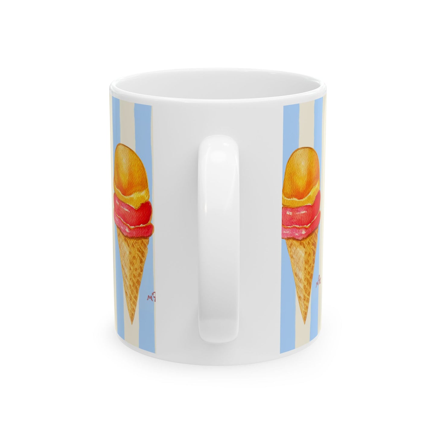 Daily Scoop Ice Cream Cone Ceramic Coffee Mug - Perfect for Ice Cream Lovers, Gift for Christmas and Birthdays, Summer Vibes, Cute Kitchen Decor, Fun for Parties (11oz, 15oz)