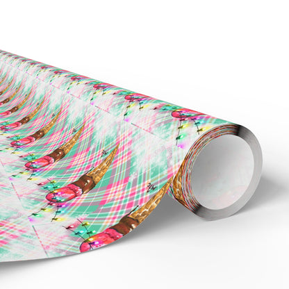 Merry & Bright Whimsical Ice Cream Cone Christmas Wrapping Paper