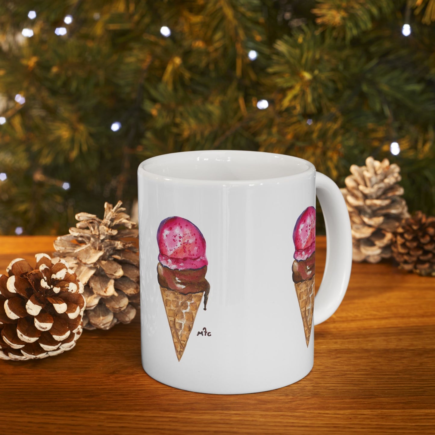 Good To The Last Drip Ice Cream Lovers Ceramic Coffee Mug - Perfect for Ice Cream Lovers, Gift for Christmas and Birthdays, Summer Vibes, Cute Kitchen Decor, Fun for Parties (11oz, 15 oz)