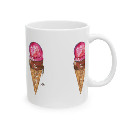 Good To The Last Drip Ice Cream Lovers Ceramic Coffee Mug - Perfect for Ice Cream Lovers, Gift for Christmas and Birthdays, Summer Vibes, Cute Kitchen Decor, Fun for Parties (11oz, 15 oz)