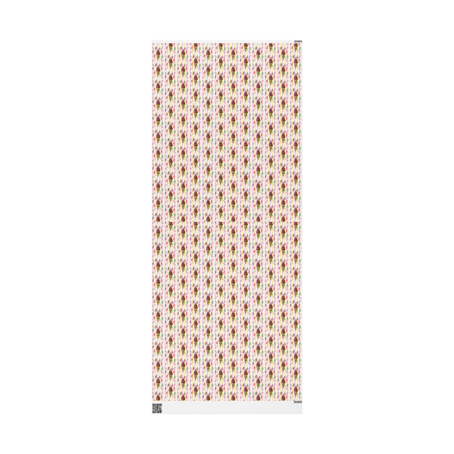 Vintage-Style Ice Cream Cone Christmas Wrapping Paper