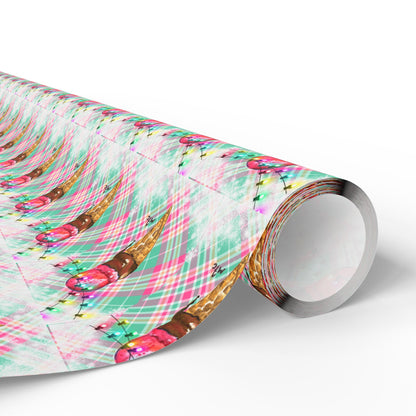 Merry & Bright Whimsical Ice Cream Cone Christmas Wrapping Paper