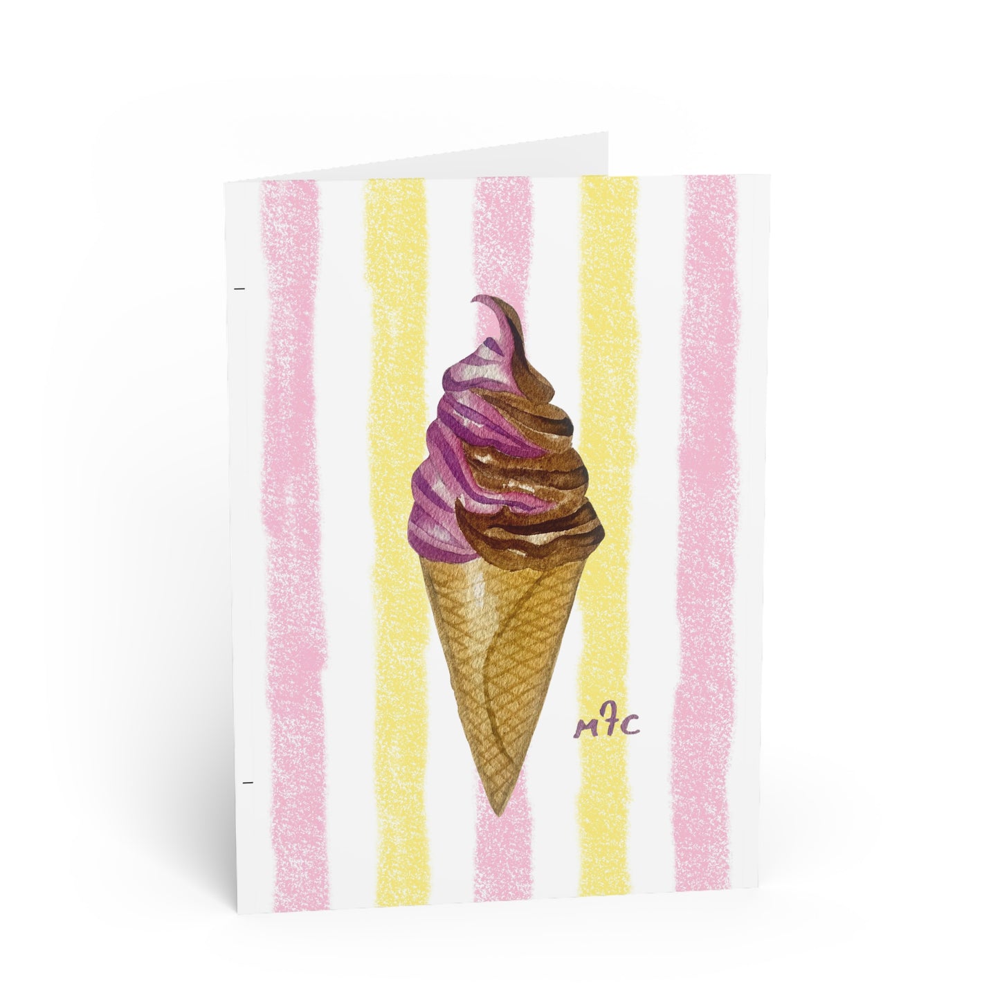 Whimsical Sweet Dreams Ice Cream Lovers Greeting Card - Ice Cream Cone Greeting Cards for Fun Celebrations, Birthday Wishes, Summer Invites, Sweet Treats, Personalized Notes, Party Invites, Ice Cream Lover Gifts