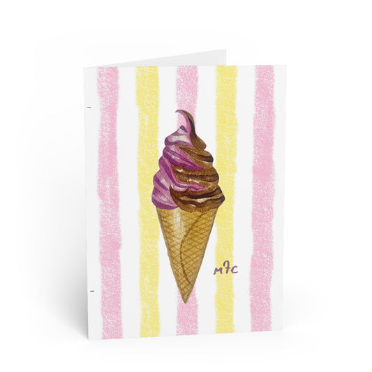 Whimsical Sweet Dreams Ice Cream Lovers Greeting Card - Ice Cream Cone Greeting Cards for Fun Celebrations, Birthday Wishes, Summer Invites, Sweet Treats, Personalized Notes, Party Invites, Ice Cream Lover Gifts