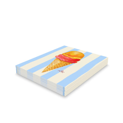 Ice Cream Cone Greeting Cards — Blank Note Cards (8/16/24)