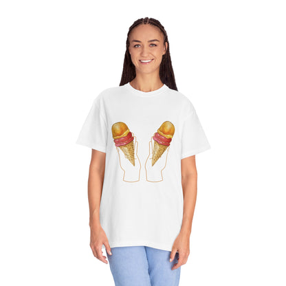Ice Cream in Each Hand T-Shirt — "A balanced diet is an ice cream in each hand" Graphic Tee