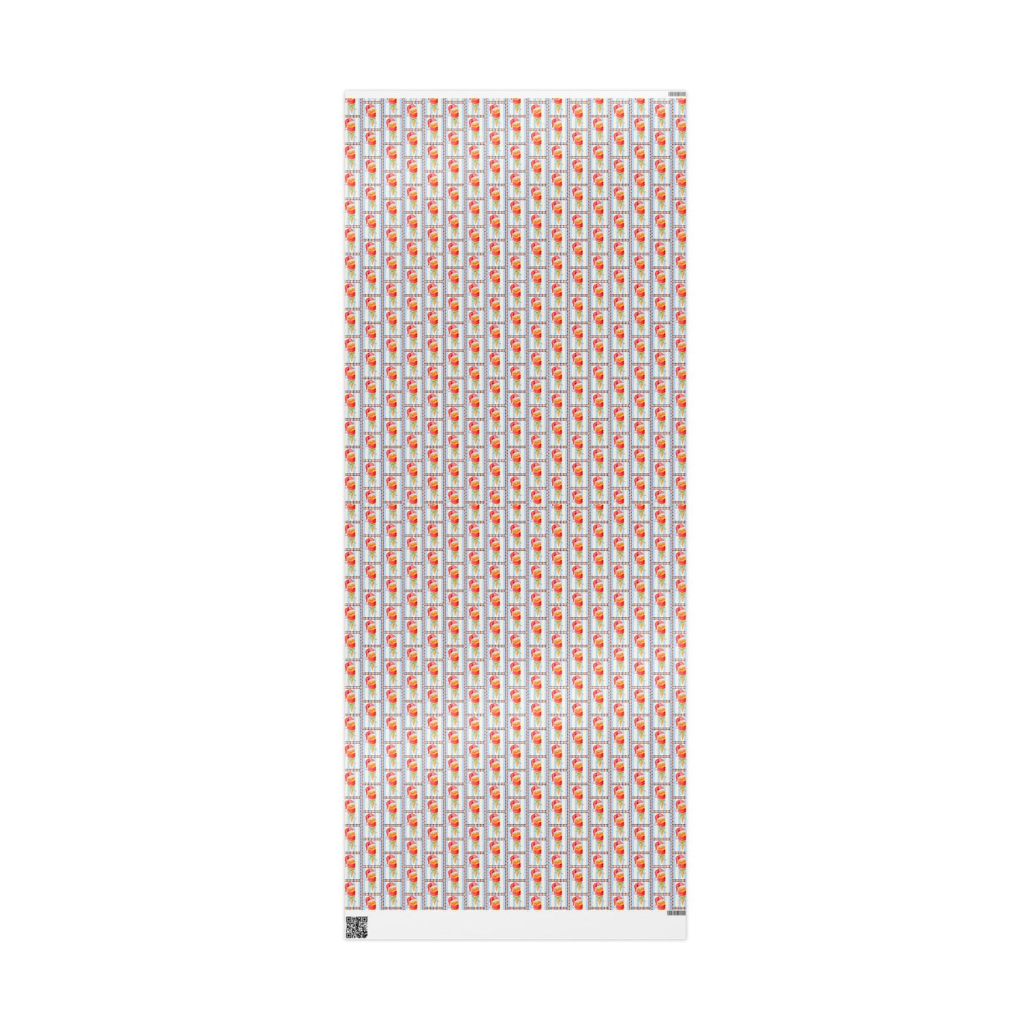 Santa's Ice Cream Cone Christmas Wrapping Paper