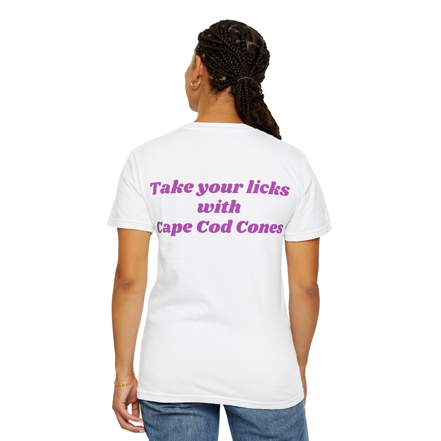 Ice Cream Cone T-Shirt — "Take Your Licks with Cape Cod Cones" Graphic Tee