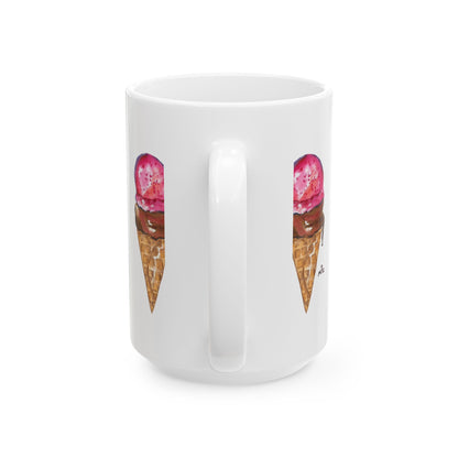 Good To The Last Drip Ice Cream Lovers Ceramic Coffee Mug - Perfect for Ice Cream Lovers, Gift for Christmas and Birthdays, Summer Vibes, Cute Kitchen Decor, Fun for Parties (11oz, 15 oz)